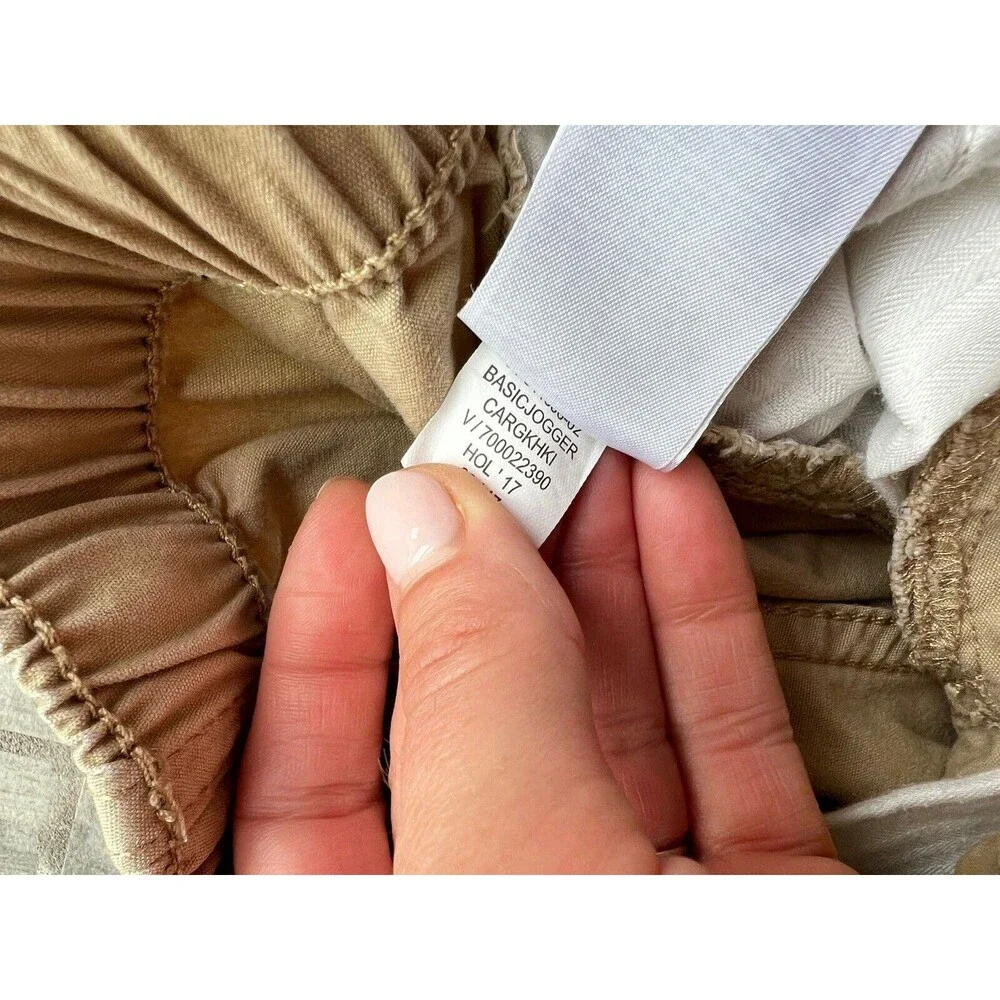 Baby Gap Basic Khaki Tan Beige Jogger Elastic Waist Casual Everyday Pant Chino 5
